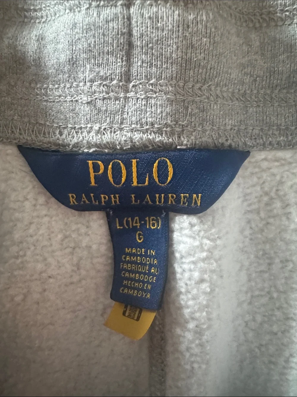 Ralph Lauren and GAP Kids Light Gray Sweatpants with Logo size 14/16